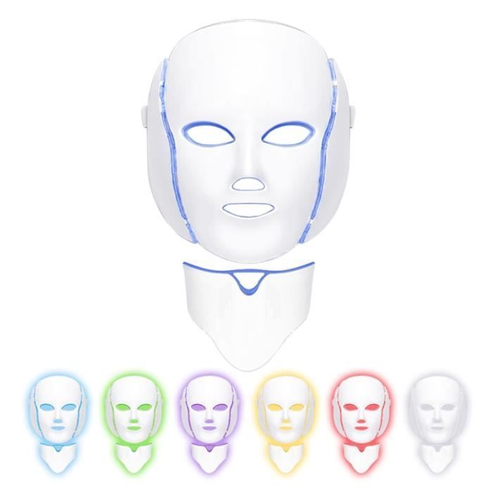Masque facial LED 7 couleurs - YOKULI - Traitement acné et beauté visage