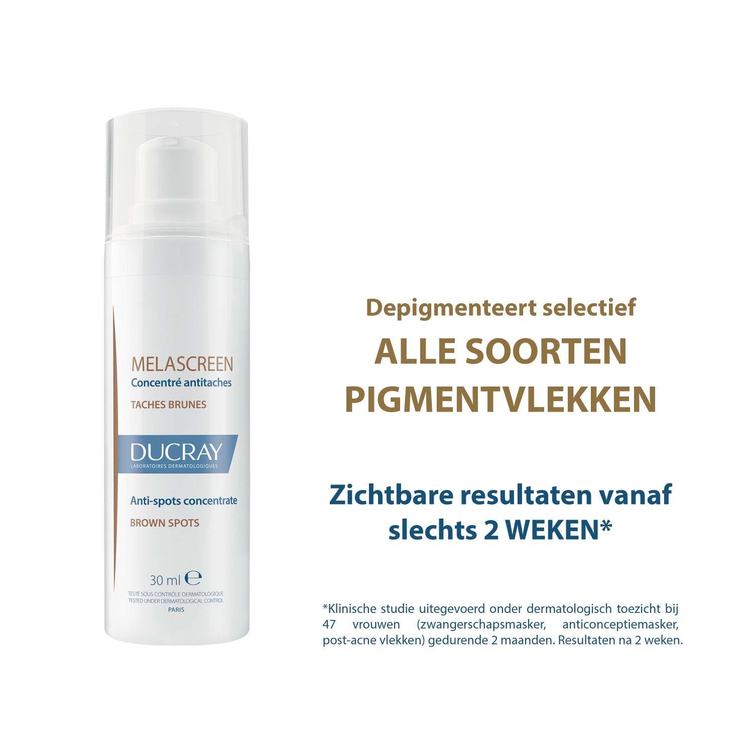 „Ducray“ pigmentinių dėmių kremas MELASCREEN pigmentinių dėmių koncentratas – 30 ml