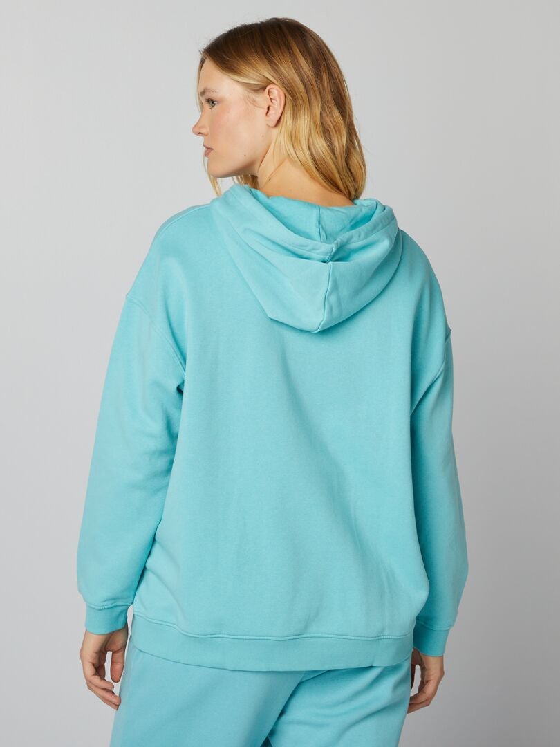 Hoodie met kangoeroezak - BLAUW
