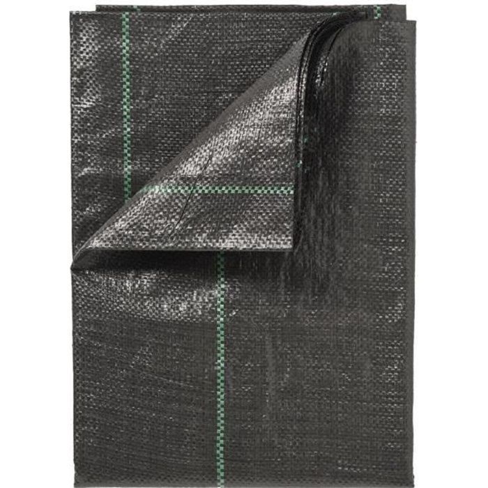 Malla antihierbas negra para paisajismo, 1 x 25 m, con tratamiento UV, 100 g/m² - Cubierta de suelo resistente a las malas hierbas