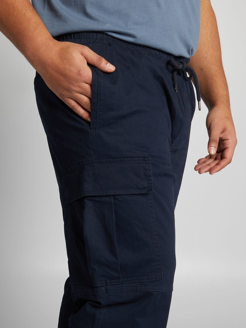 Calças com bolsos laterais - AZUL