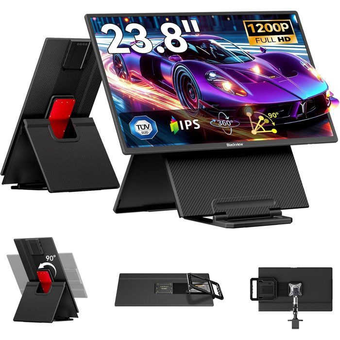 Blackview Table 10 23.8-inch Portable Monitor 1920*1080 FHD Eye Comfort IPS Screen for PC - Black
