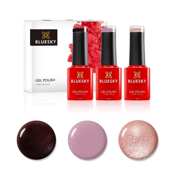 Bluesky Mini Trio Set - Výrazné růžové - 5ml