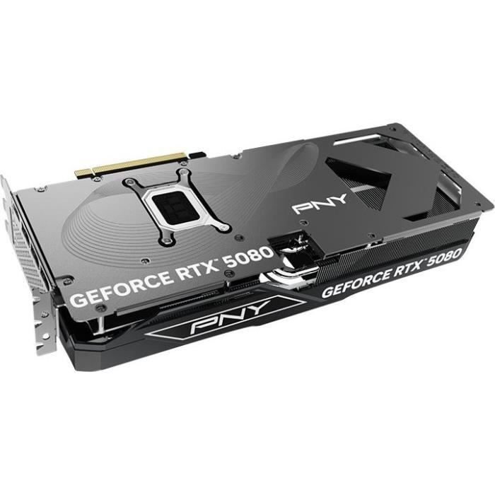 Carte graphique - PNY - GeForce RTX 5080 - 16 Go - Overclockée - PCIe 5.0 (VCG508016TFXPB1-O)