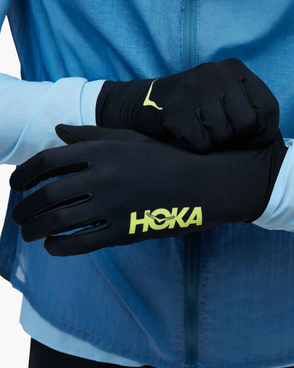 HOKA Guantes Airolite Run negros