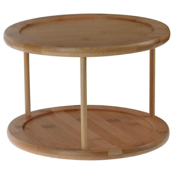 Patera obrotowa piętrowa bambusowa 25x18 cm na ciasto