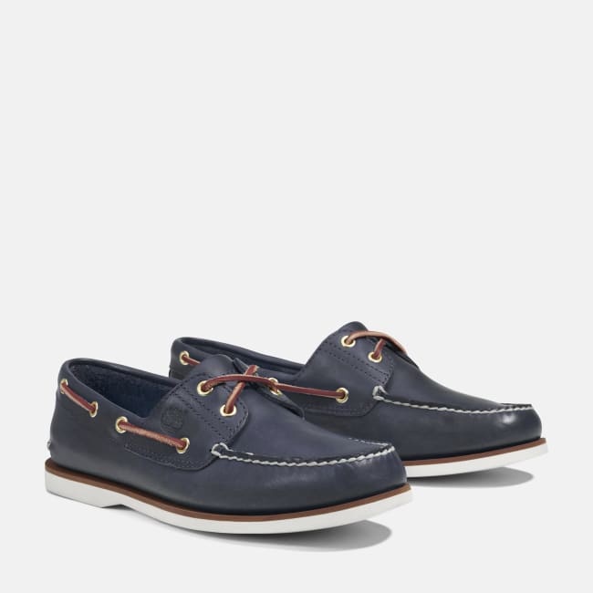 Scarpa da Barca Classic Two-Eye da Uomo in blu