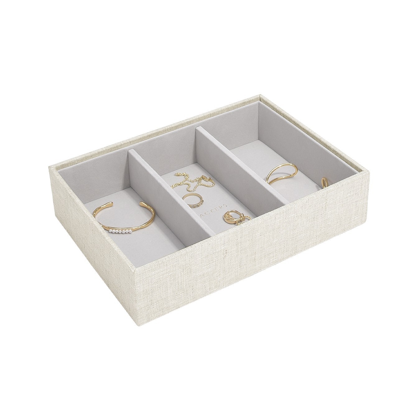 Sac de rangement Stackers couleur avoine et lin, classique, profond, 3 compartiments - 1 pièce