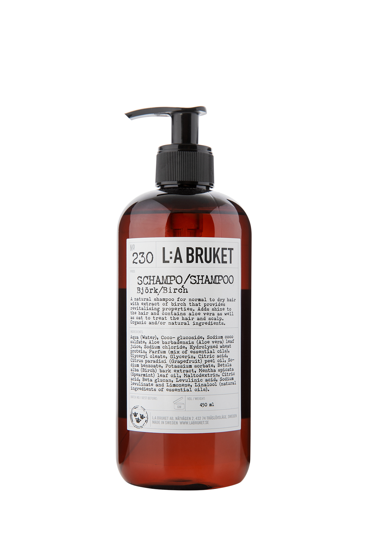 Șampon 230 cu aromă de mesteacăn 450 ml - L:a Bruket