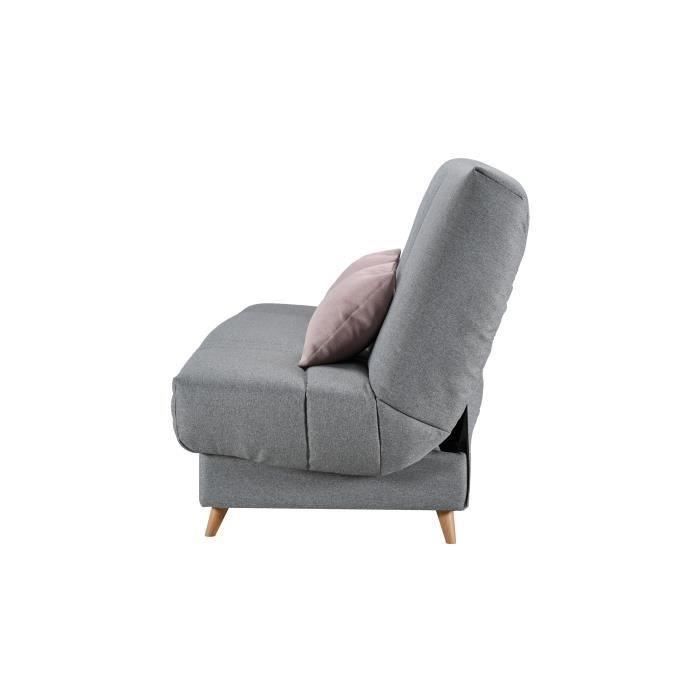 COMFORT BULTEX 3-istuttava vuodesohva - Harmaa kangas - Valmistettu Ranskassa - L 192 x S 95 x K 101 cm - MONA