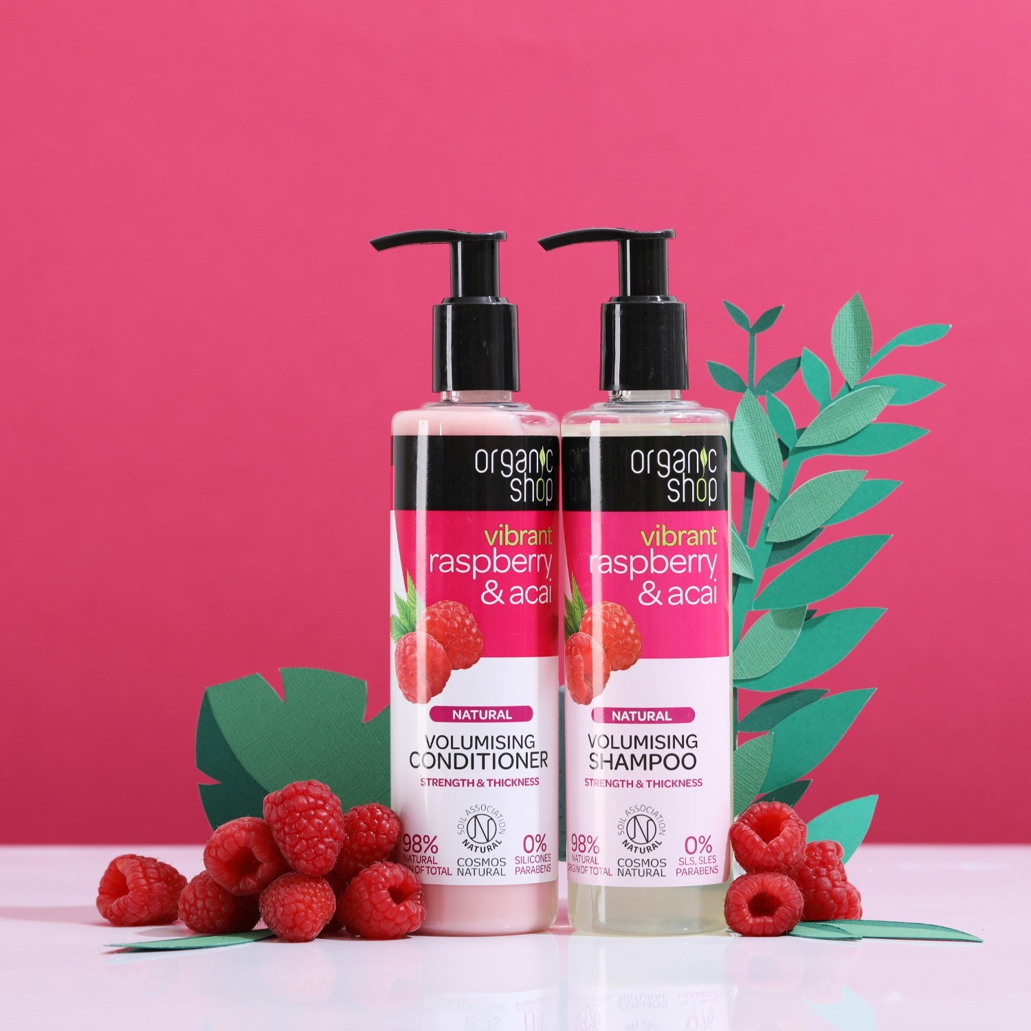 Organic Shop Shampoing Volumateur Framboise et Acai