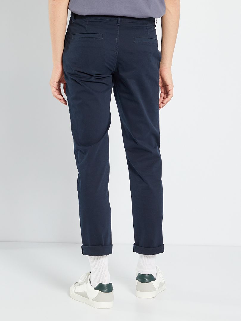 Calça chino de corte regular L32 - azul