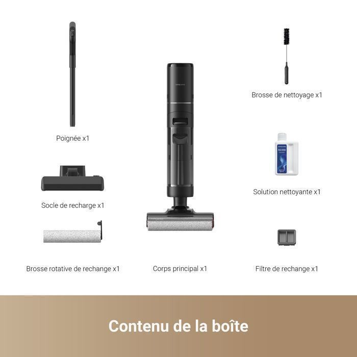 Aspirapolvere cordless Dreame H12 pro ultra per liquidi e solidi, lavaggio a 60°C, asciugatura in 30 minuti, aspirazione 16 kPa, rilevamento intelligente