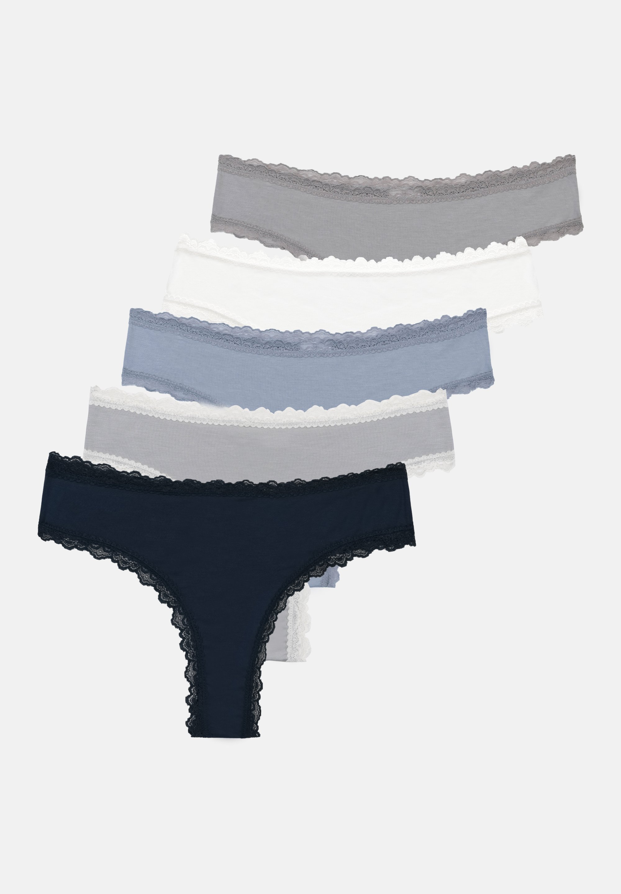Anna Field 5-pack - Slipjes - lichtblauw/wit/donkerblauw