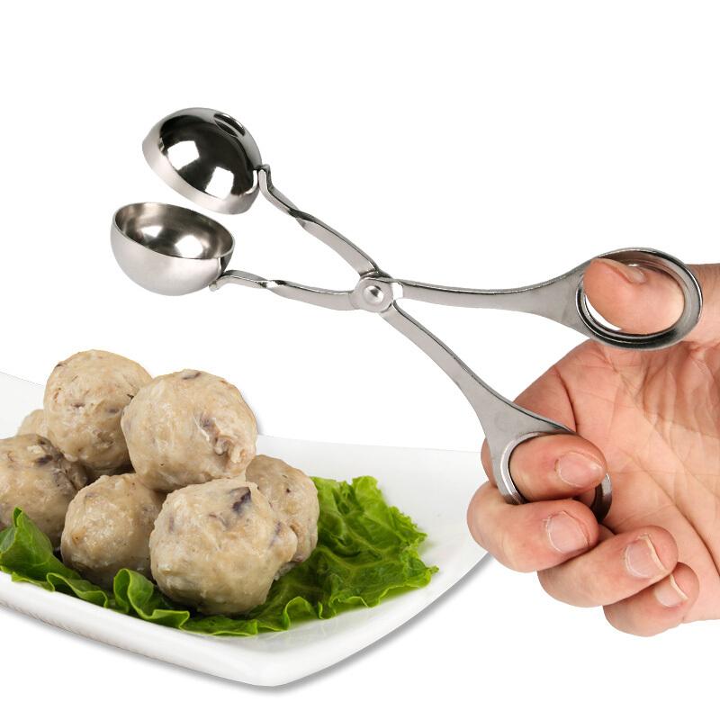 Pince à boulettes de viande en acier inoxydable de grande taille (en option), moule à boulettes de riz et de poisson maison, accessoire de cuisine créatif et pratique