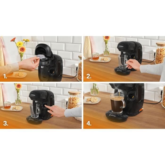 Multi-beverage coffee machine - BOSCH - TASSIMO - T11 Style black - 1400 W