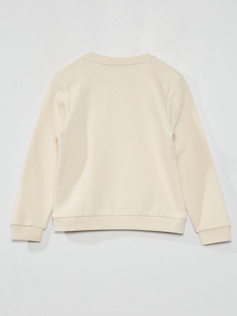 Fleece sweatshirt - BEIGE