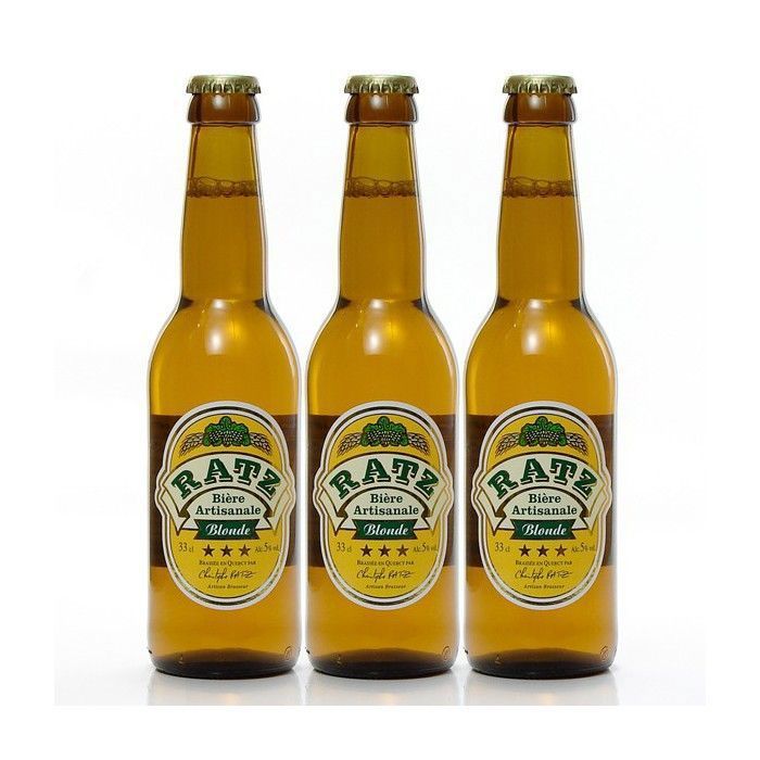 Pack of 3 Quercy Craft Blonde Beers, Brasserie Ratz, 33cl