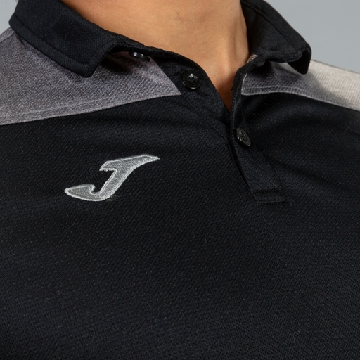Tricou polo cu mânecă scurtă Joma Hobby II negru gri
