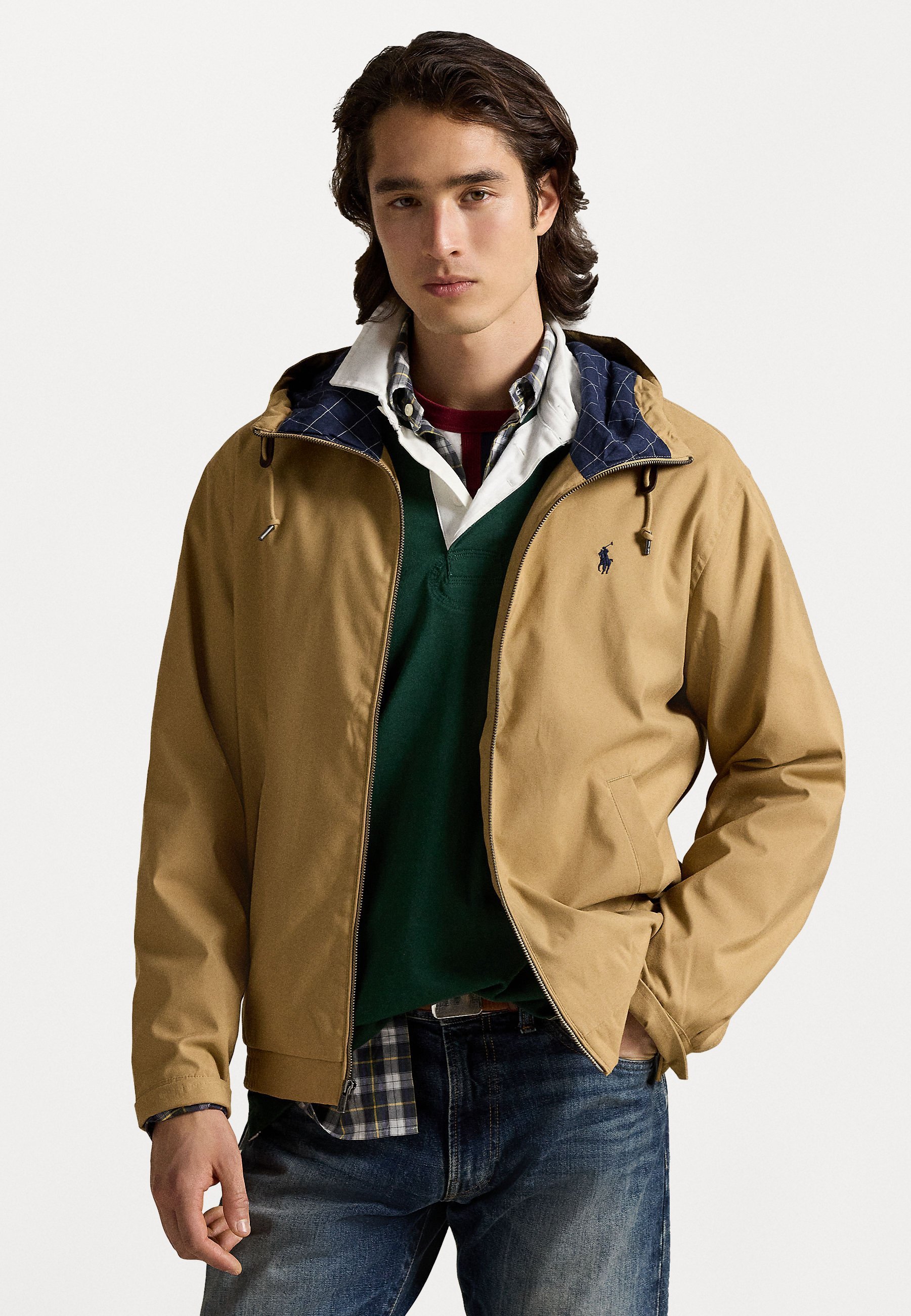 Polo Ralph Lauren twill jack met capuchon - windjack - camel