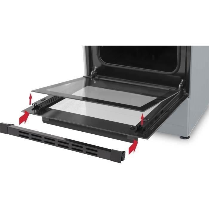 OCEANIC - Cuisinière vitrocéramique 50 x 50 cm, four convection naturelle, four 48L silver