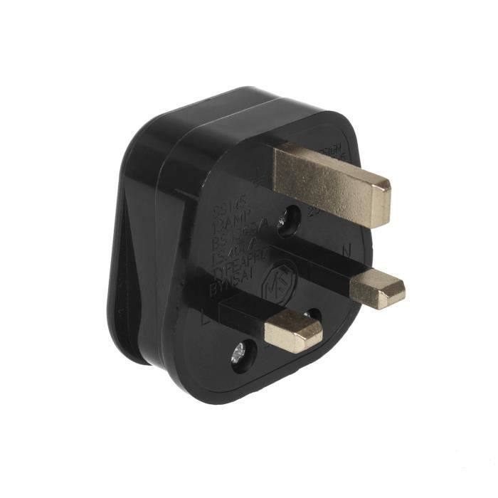 Adaptador de viaje - MACLEAN - MCE193 - Enchufe británico - Fusible de 13 A - Enchufe de 230 V