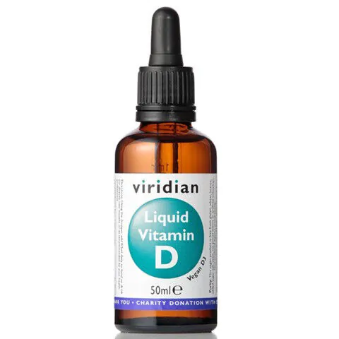Viridian Witamina D3 2000 IU Vegan, Krople