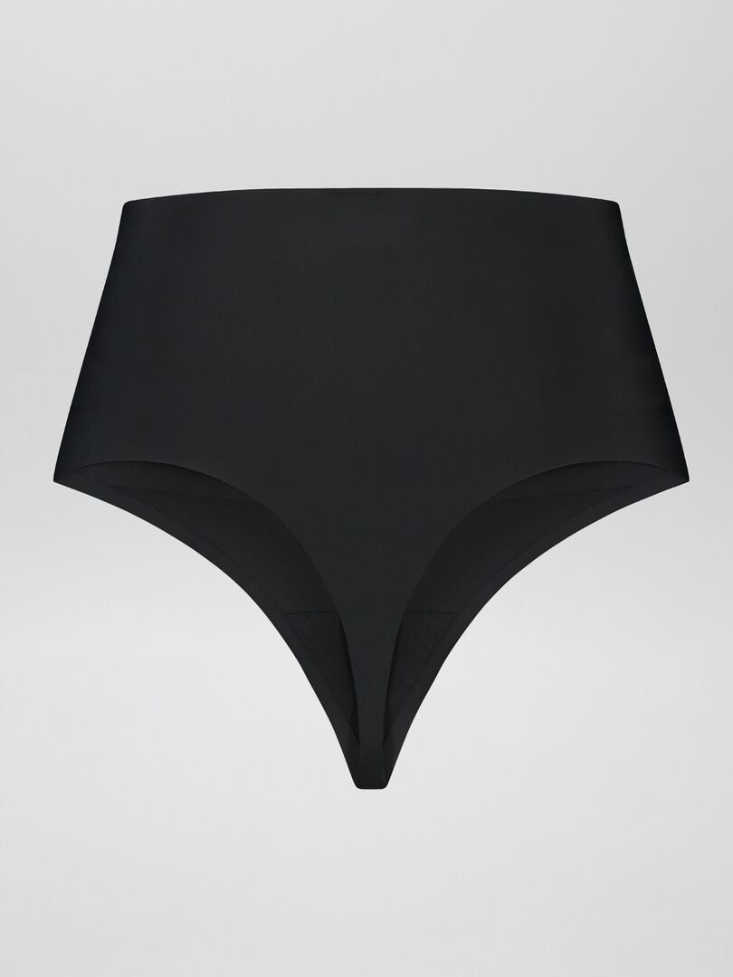 Corrigerende string met hoge taille - ZWART
