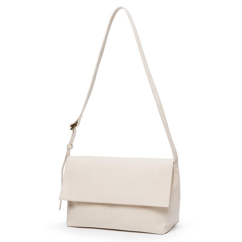 Borsa a tracolla da donna in tela stile giapponese casual con motivo tridimensionale, borsa a tracolla semplice per studenti, borsa in tessuto