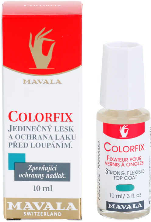 top coat Mavala Nail Beauty Colorfix proporciona excelente proteção e brilho intenso.