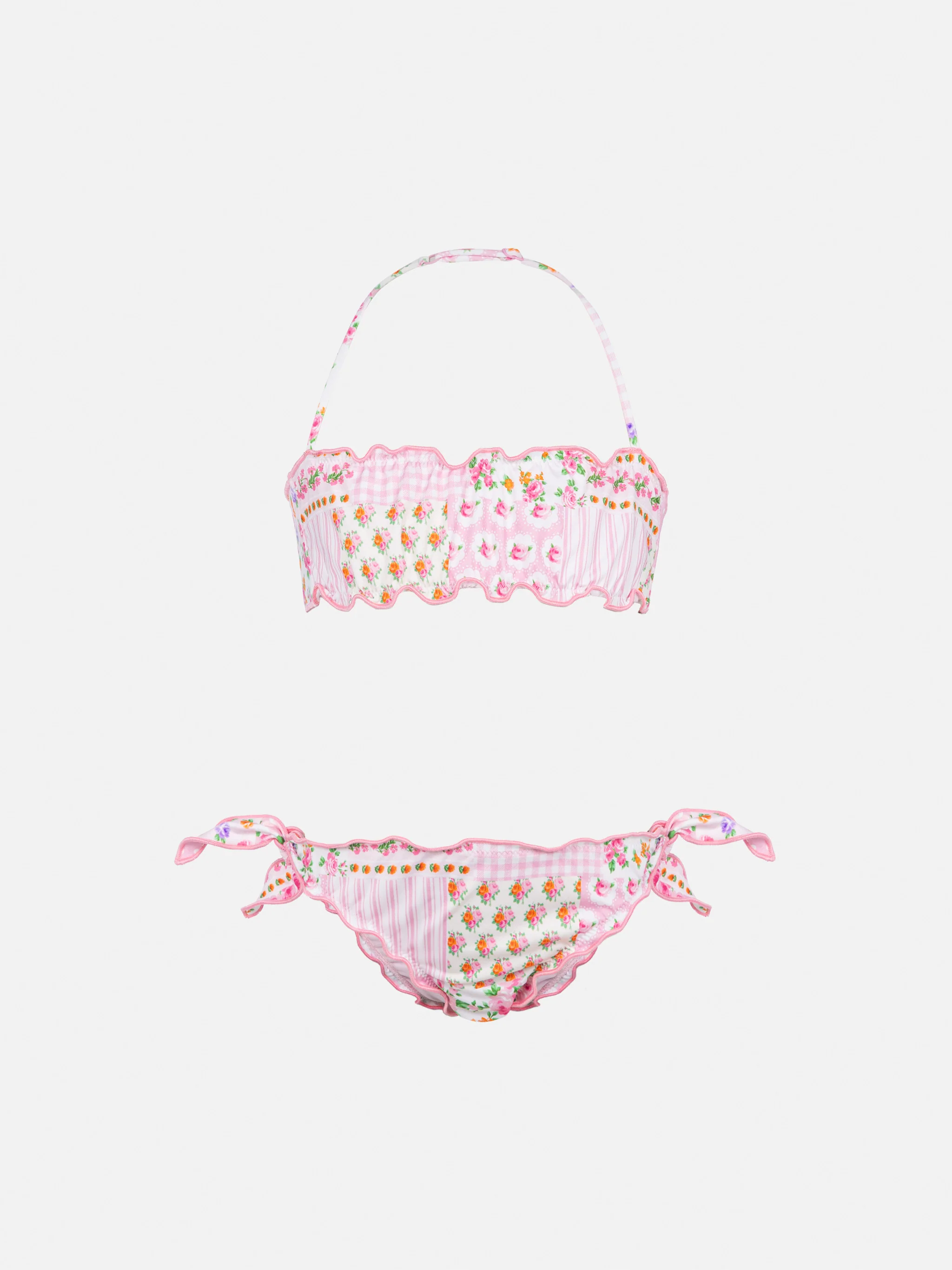 Bikini Emy een fascia classico met stampa patch a fiori