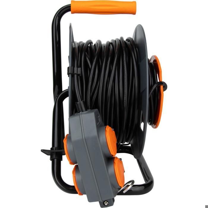 Cable de extensión de 30 m con 4 tomas - 2P+E 16A - Zenitech