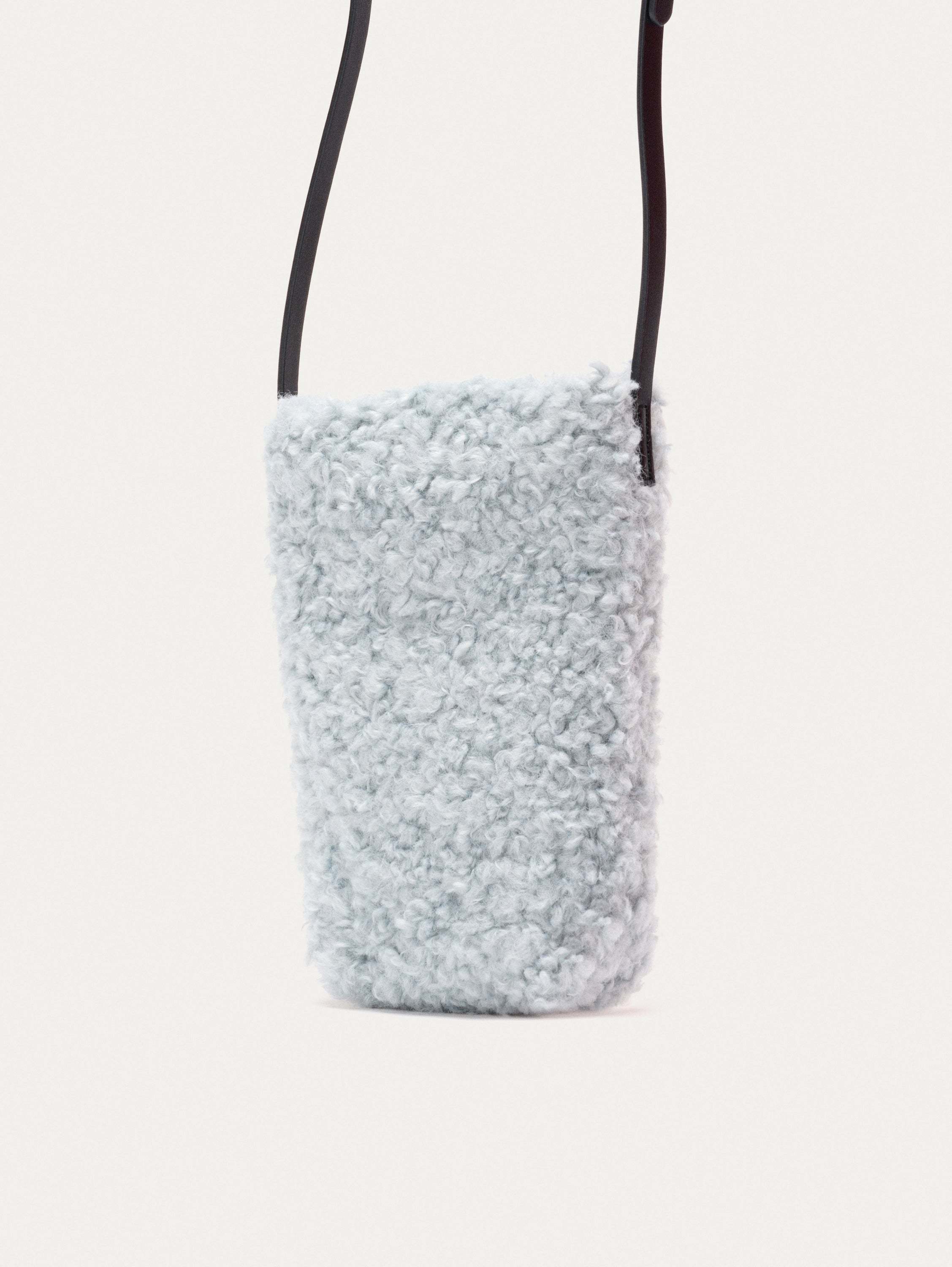 MINI BOLSO BORREGUITO TOWER AZUL CLARO