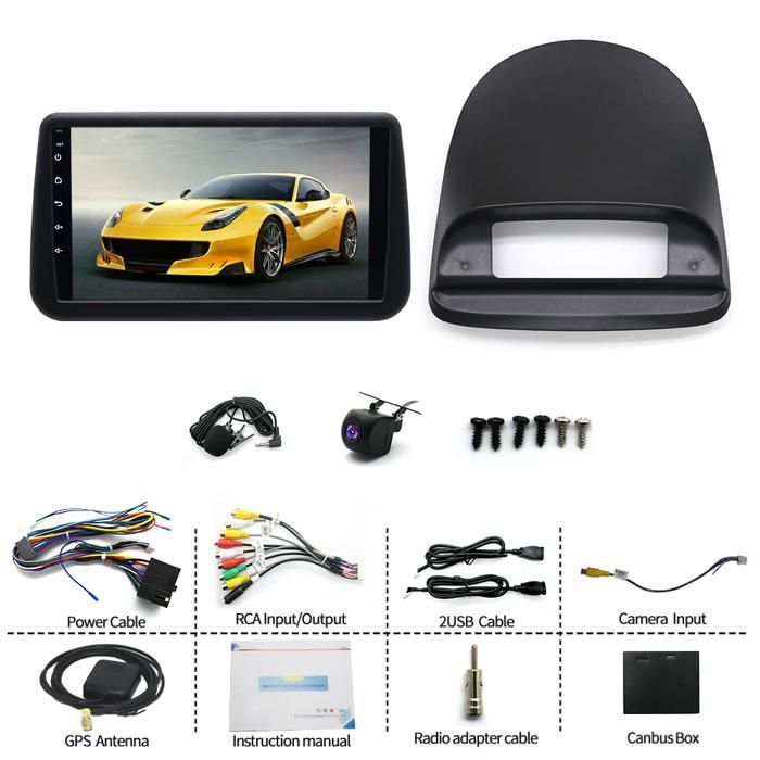 Autoradio 9 Pouces avec Car-Play GPS Navigation Renault Clio 3 2005-2014 Android 14