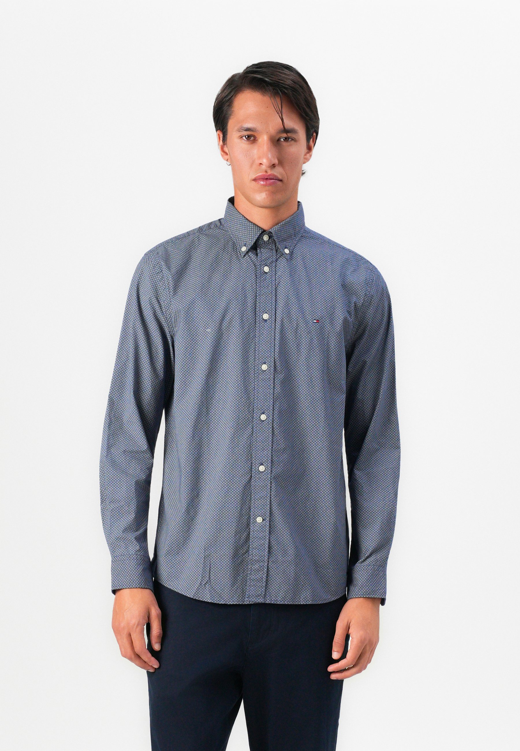 CAMICIA CON MICRO STAMPA Tommy Hilfiger - Camicia - blu navy preppy