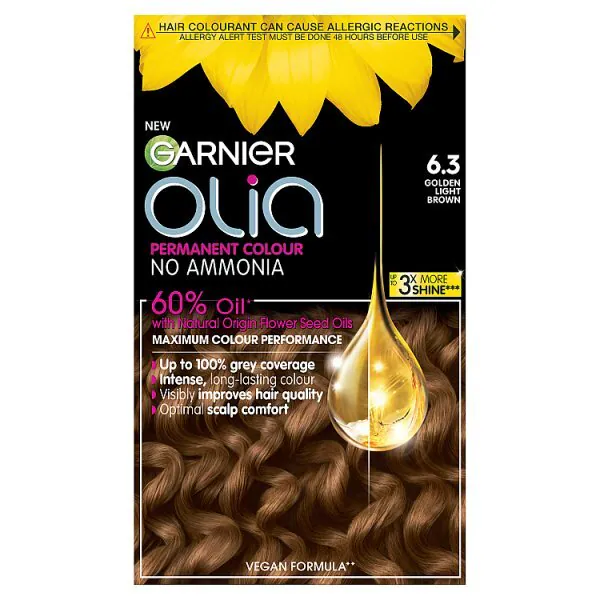 Tintura per capelli permanente Garnier Olia 6.3 Castano Chiaro Dorato