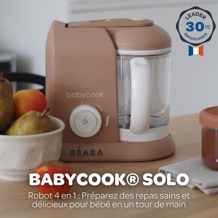 BÉABA - Babycook Solo - 4-in-1 Baby Food Maker, Blender, Cooker, Steamer - Praline