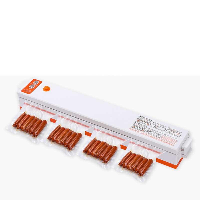 Máquina de envasado al vacío portátil para uso doméstico en la cocina, para carne, verduras y frutas. Dispositivo de sellado rápido para mantener la frescura.
