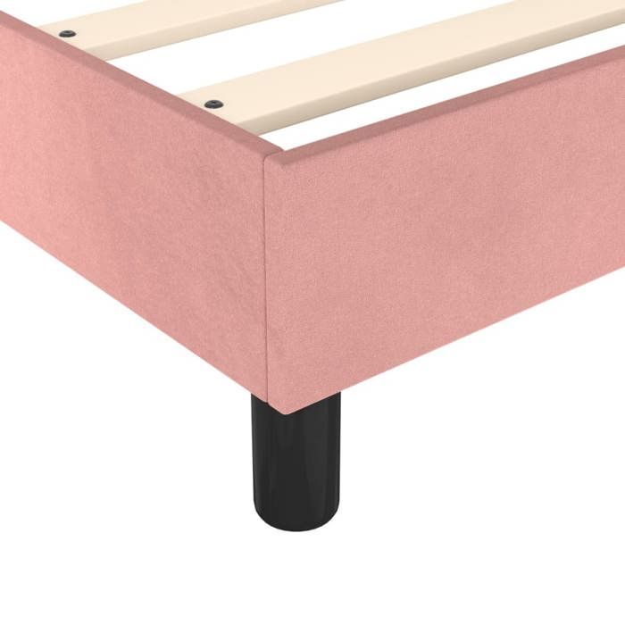 Cama de madera Rose 200 x 200 cm - Estable y duradera - Estructura de cama de muelles de terciopelo Rose 200x200 cm 001_851136