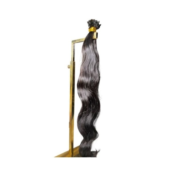House Of Hair UK Indiskt vågigt ebenholts I-tip hårstrån 16