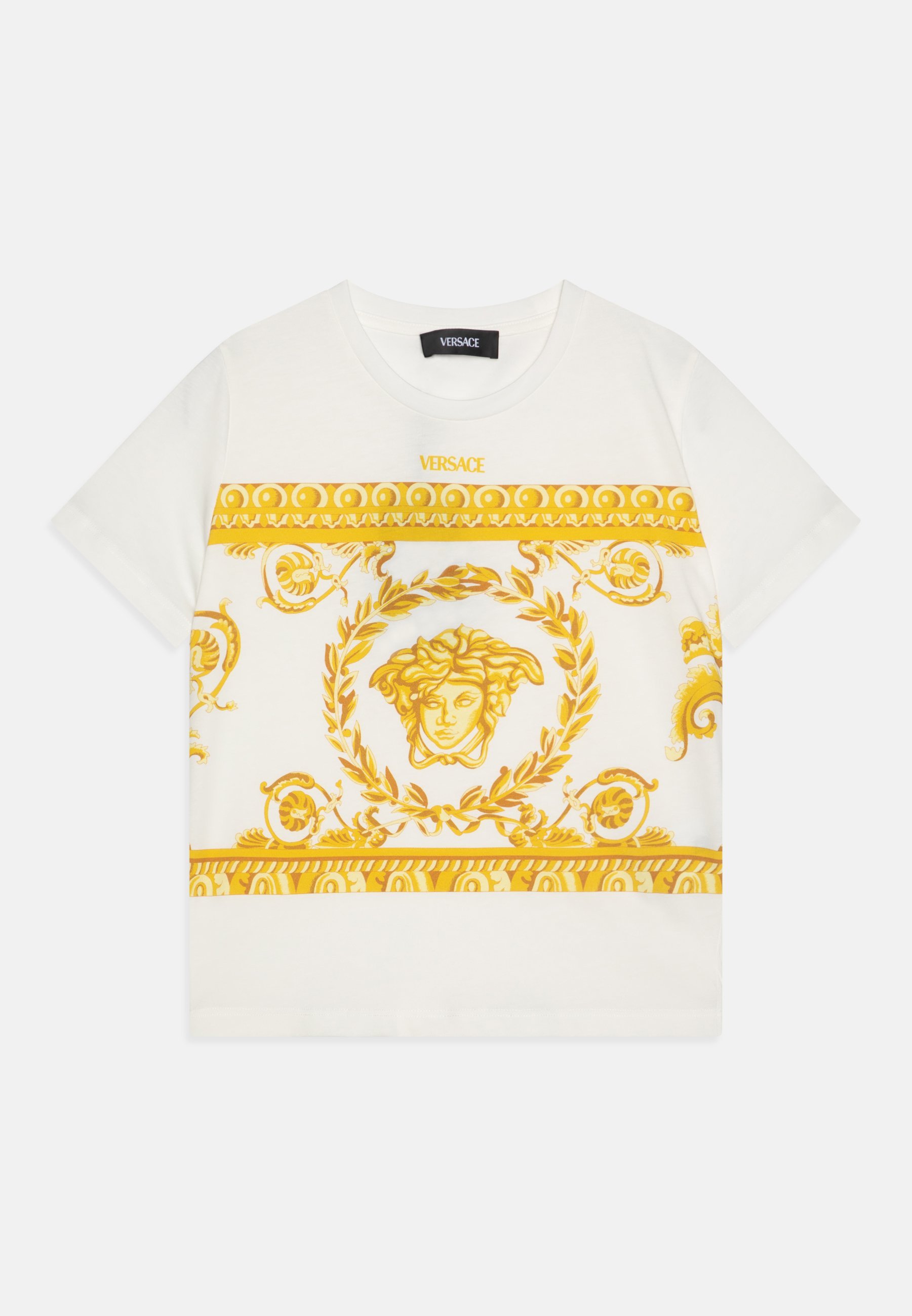 Versace GARLAND MEDUSA PRINT UNISEX - T-shirt stampata - bianco/oro