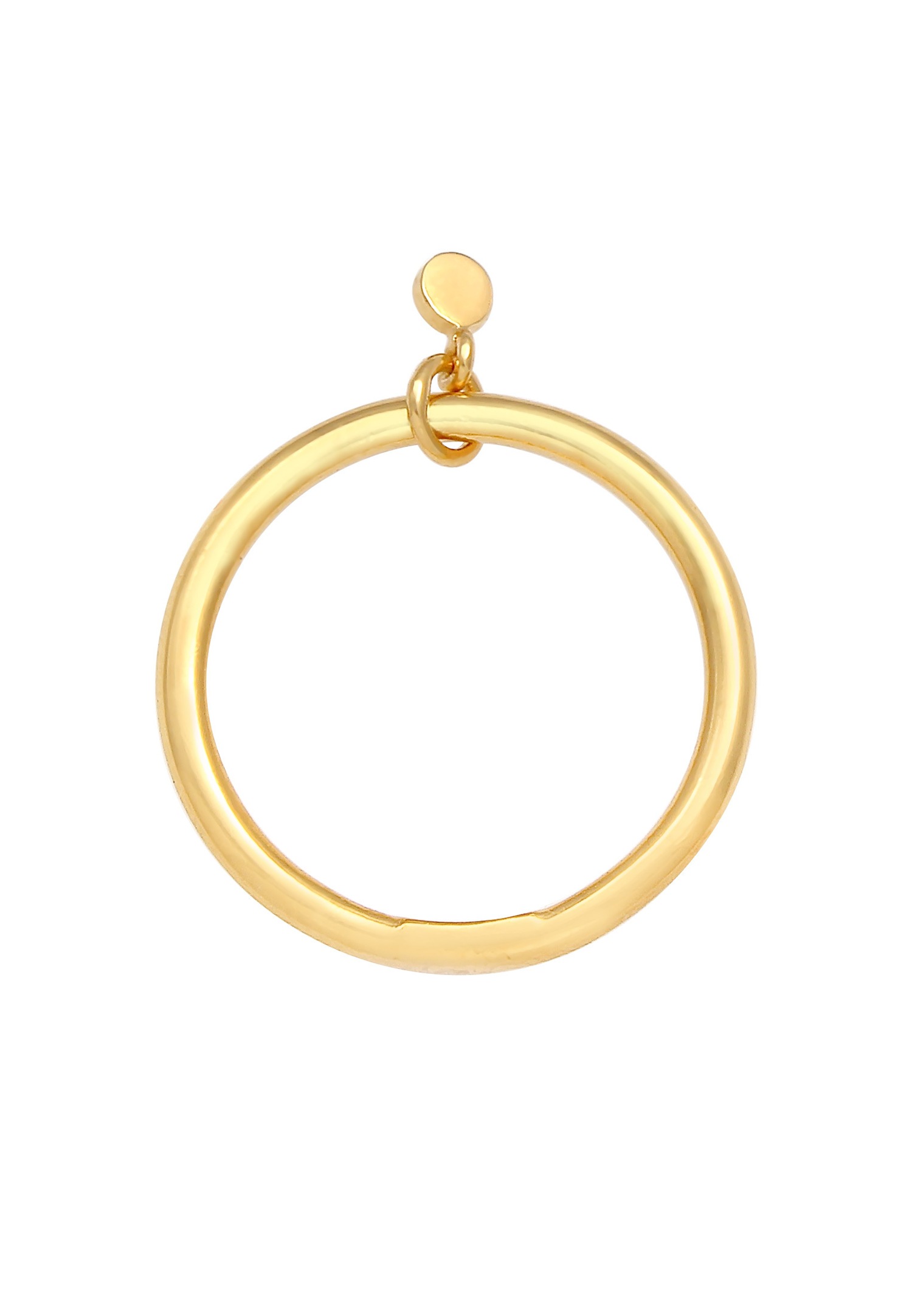 Elli Plaquette ronde pour dames Bandring Minimum de base en argent sterling 925