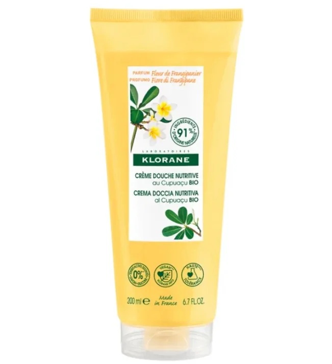 KLORANE Klorane Douchecrème met frangipanibloemgeur 200 ml Voedende Reinigingsgel