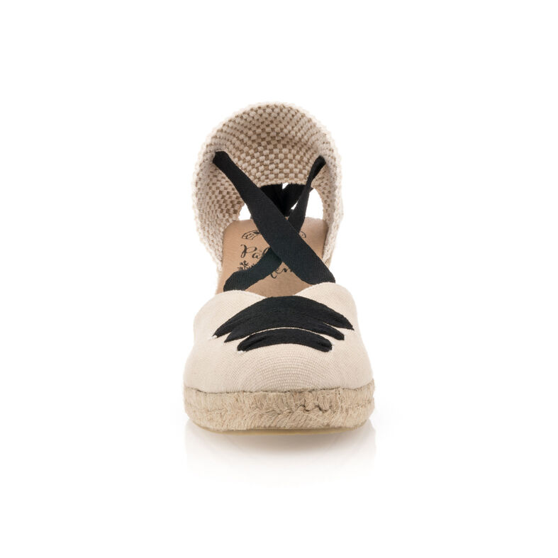 Beige espadrilles voor dames met touwzolen