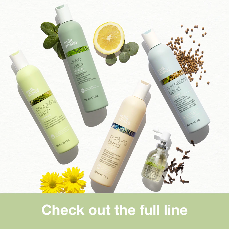milk_shake® Scalp Care Energizing Blend, tratamento fortalecedor para o couro cabeludo.