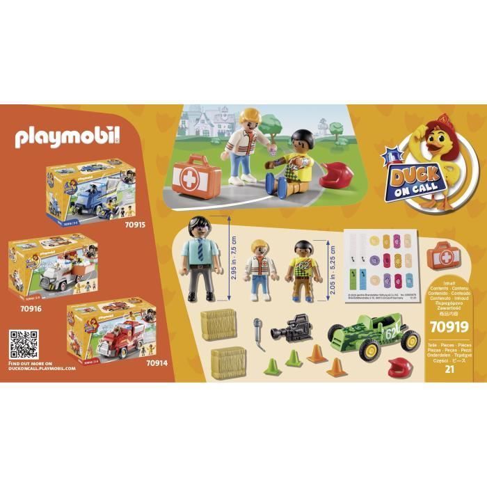 PLAYMOBIL - 70919 - DUCK ON CALL - Rescuer and Pilot - Unisex - Ages 3 and up