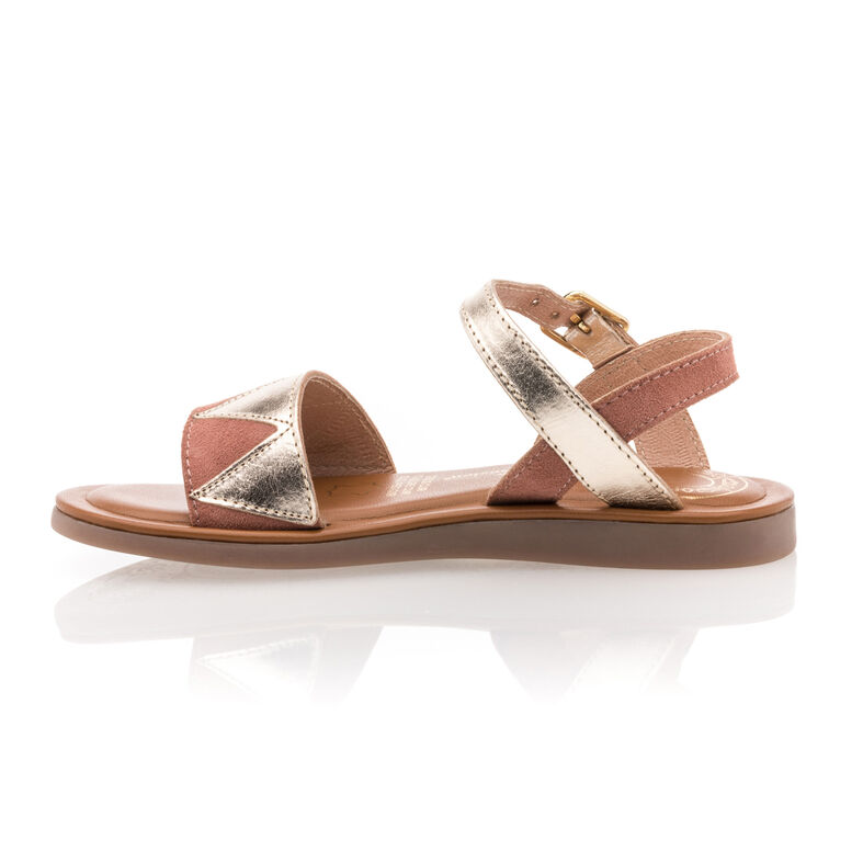 Sandalias rosas para niña / Zapatos de punta abierta