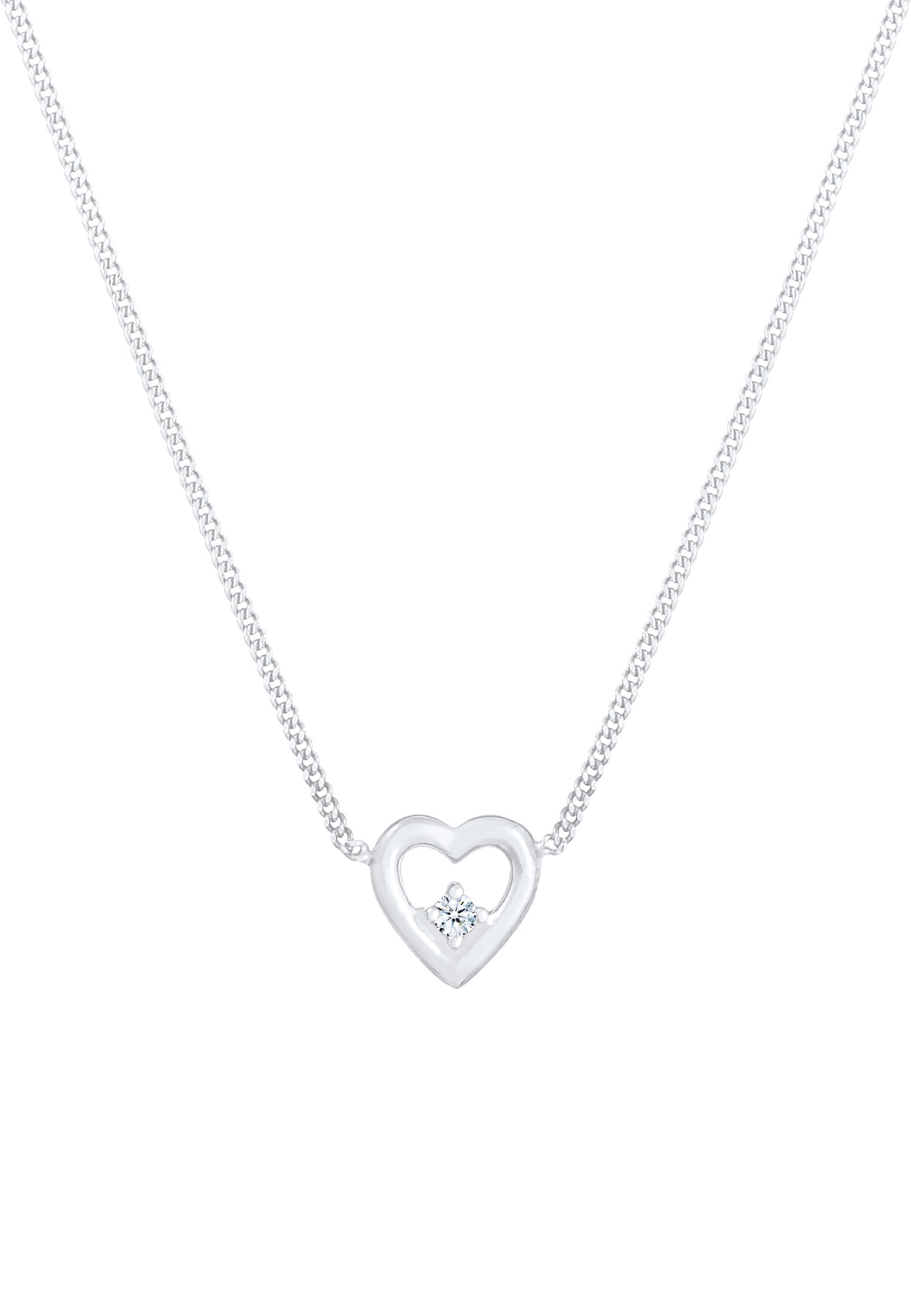 Elli DIAMONDS Herz Liebe Love Diamant (0.03 ct.) 925 Silber