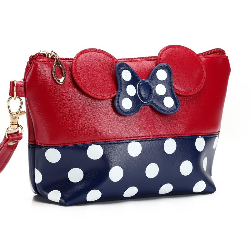 Graziosa trousse multifunzione da donna per il trucco, borsa cosmetica in pelle PU, organizer da viaggio per la bellezza, trousse da toilette in poliestere con superficie impermeabile.