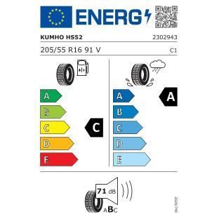 KUMHO ECSTA HS52 205 55 R16 91V Sommerreifen für Tourenwagen